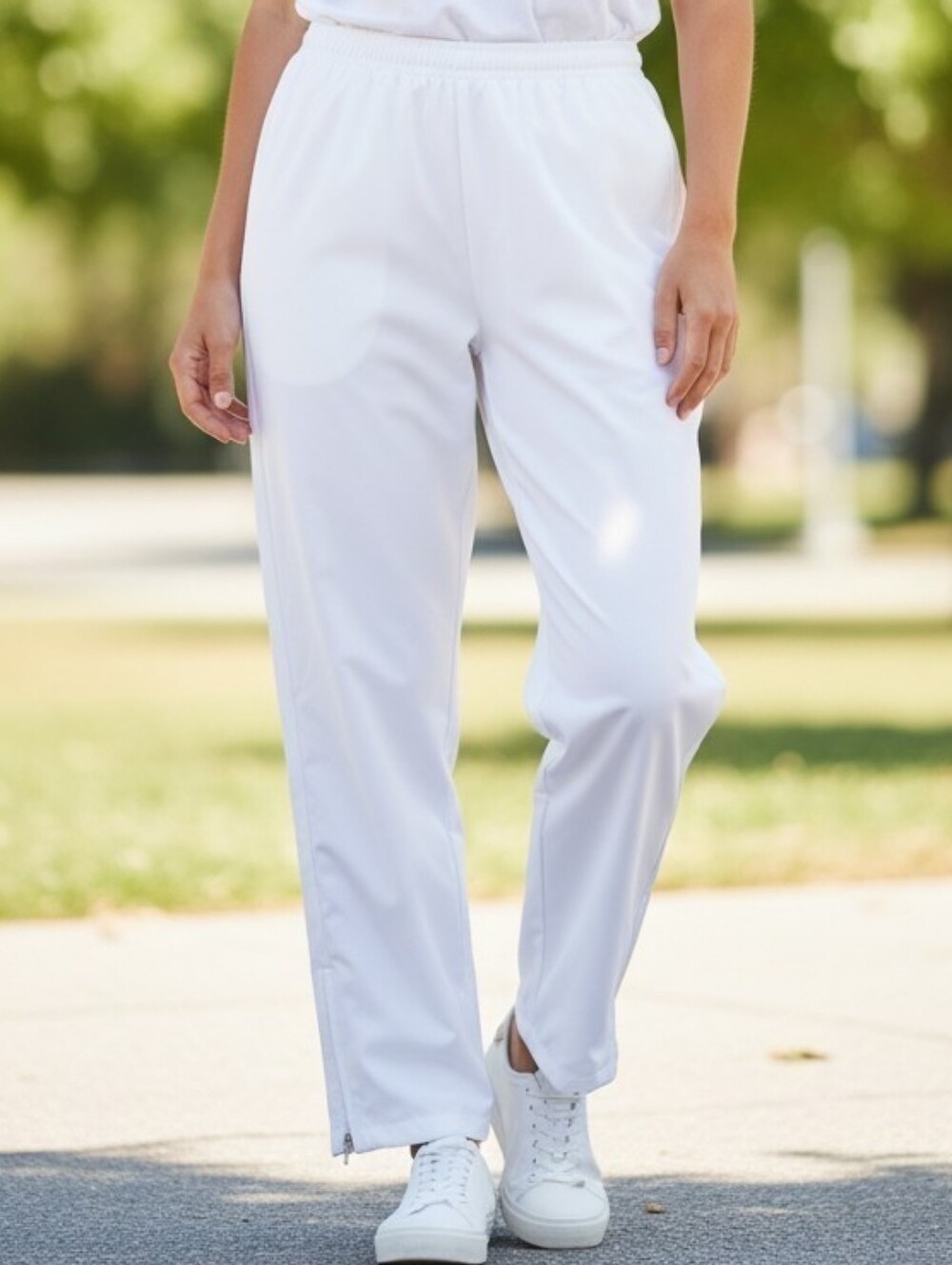 Kaelin Vintage WindbreakerJogger Pants Leisure Sport Active In White Size M